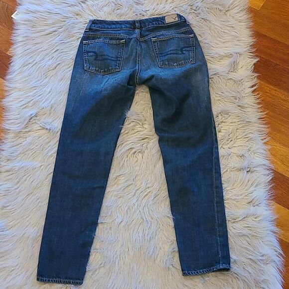 American eagle outfitters boy jean womens straight leg‎ jeans size 0 - Picture 6 of 7